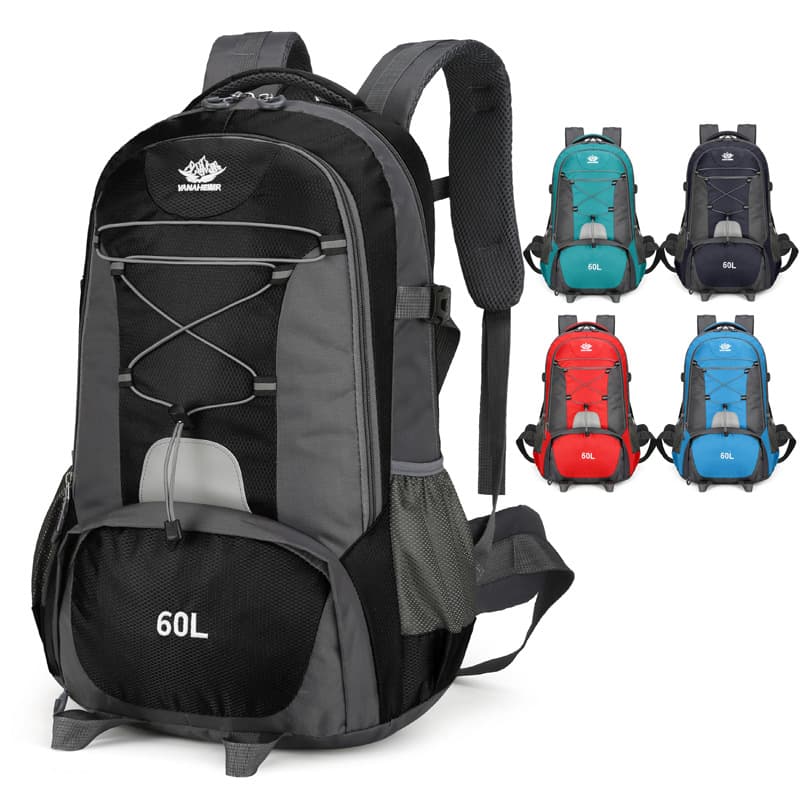 Camping Bag, Cross-Border Outdoor Mountaineering Bag, Travel Backpack, High-Quality Large-Capacity Sports Backpack, 60L