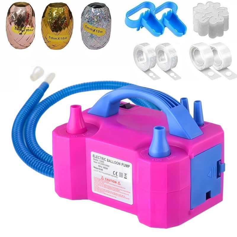 Strictly Selected Electric Balloon Inflator Pump Portable Automatic Air Pump Dual Nozzle Accessory Kit Can Inflate Frogs