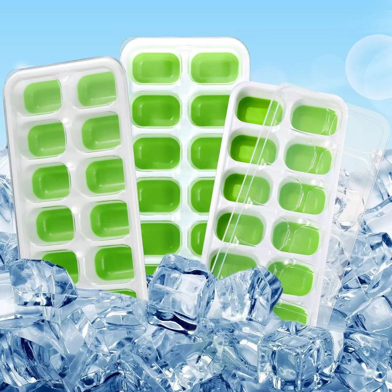 14-Cell Soft-Bottom Ice Cube Tray Silicone Mold, Low-Temperature Resistant, Easy Release, Food-Grade Custom Silicone