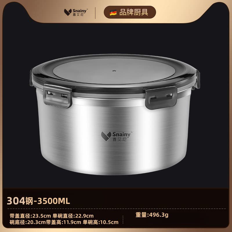 316 Stainless Steel Food Storage Container, Fruit Bento Box with Sealed Lid, Takeout Lunch Box, Picnic Soup Container