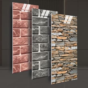Imitation Tile Wall Sticker Waterproof Kitchen Marble Pattern Self-Adhesive Wallpaper Moisture-Proof Thickened Wall Decoration Sticker