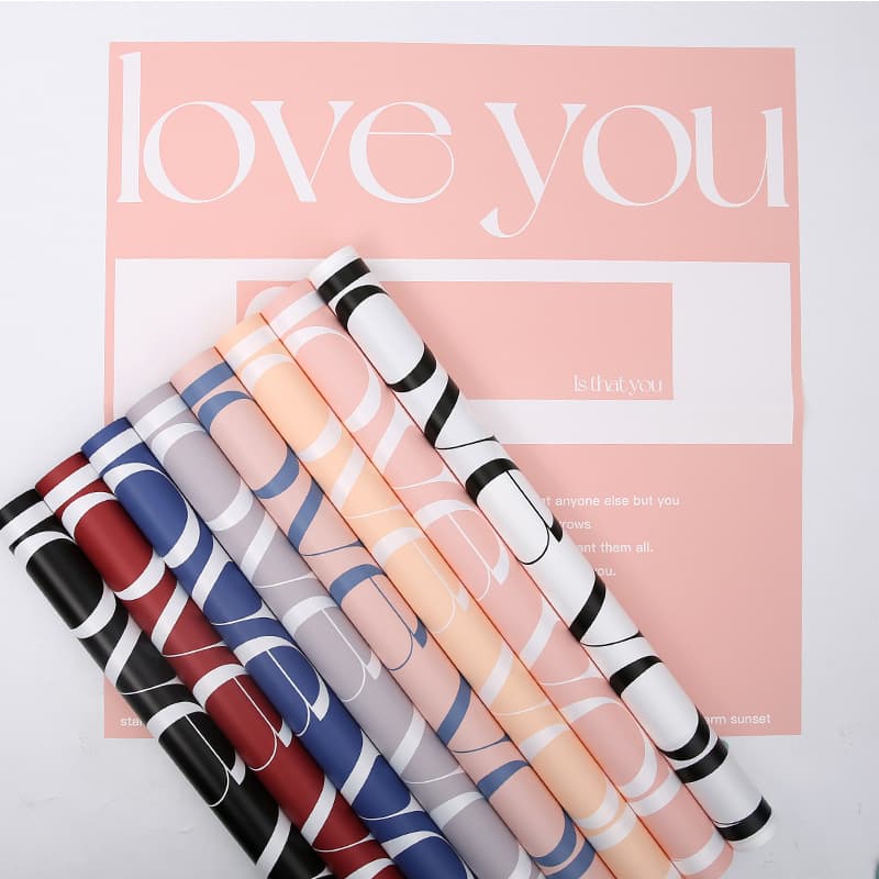 Cynthia's Eternal Love English waterproof wrapping paper gift gift flower bouquet wrapping flower paper cross-border exclusive supply