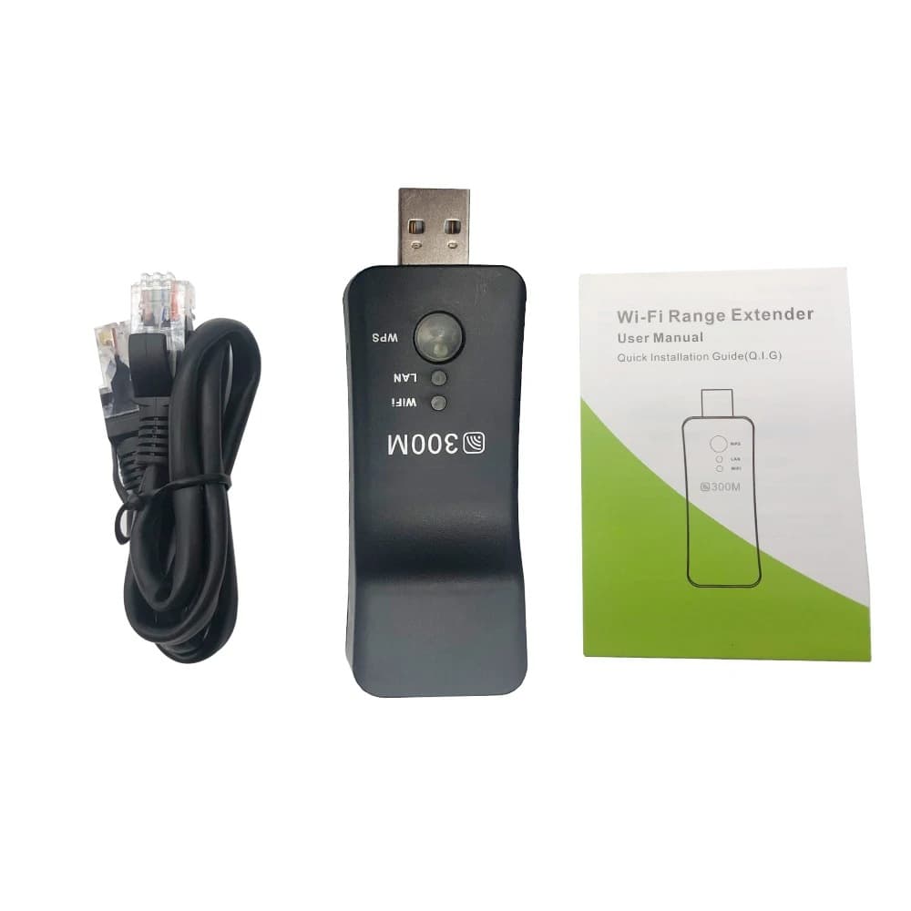 USB Wireless AP Repeater 300M WiFi Repeater Network Signal Booster Smart
