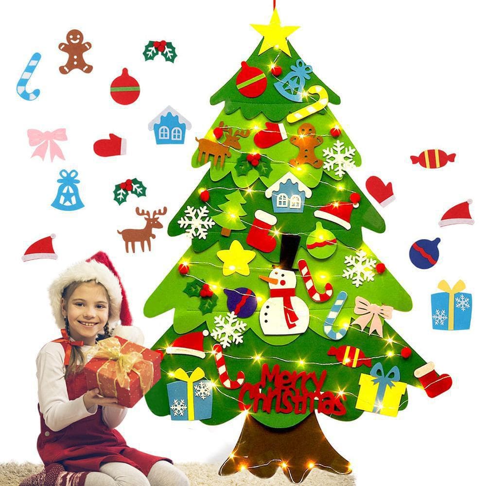 Christmas Ornament Educational Children DIY Decoration Cross-Border New Felt Christmas Tree Decoration Non-Woven Christmas Decoration