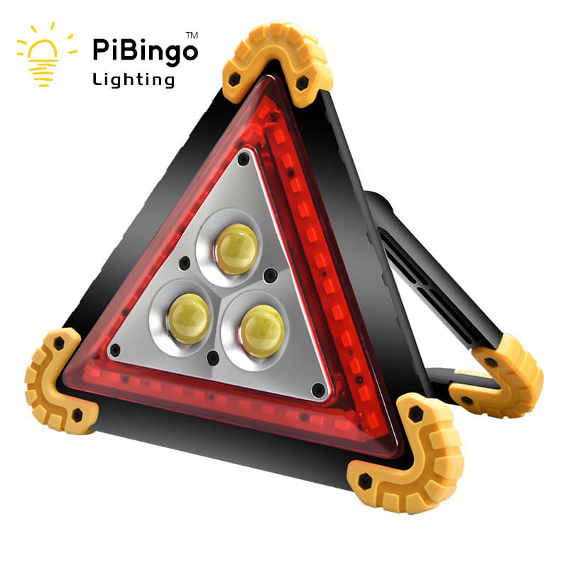 Triangle Floodlight Car Red Light Warning Floodlight COB LED USB Rechargeable Portable Light Wholesale