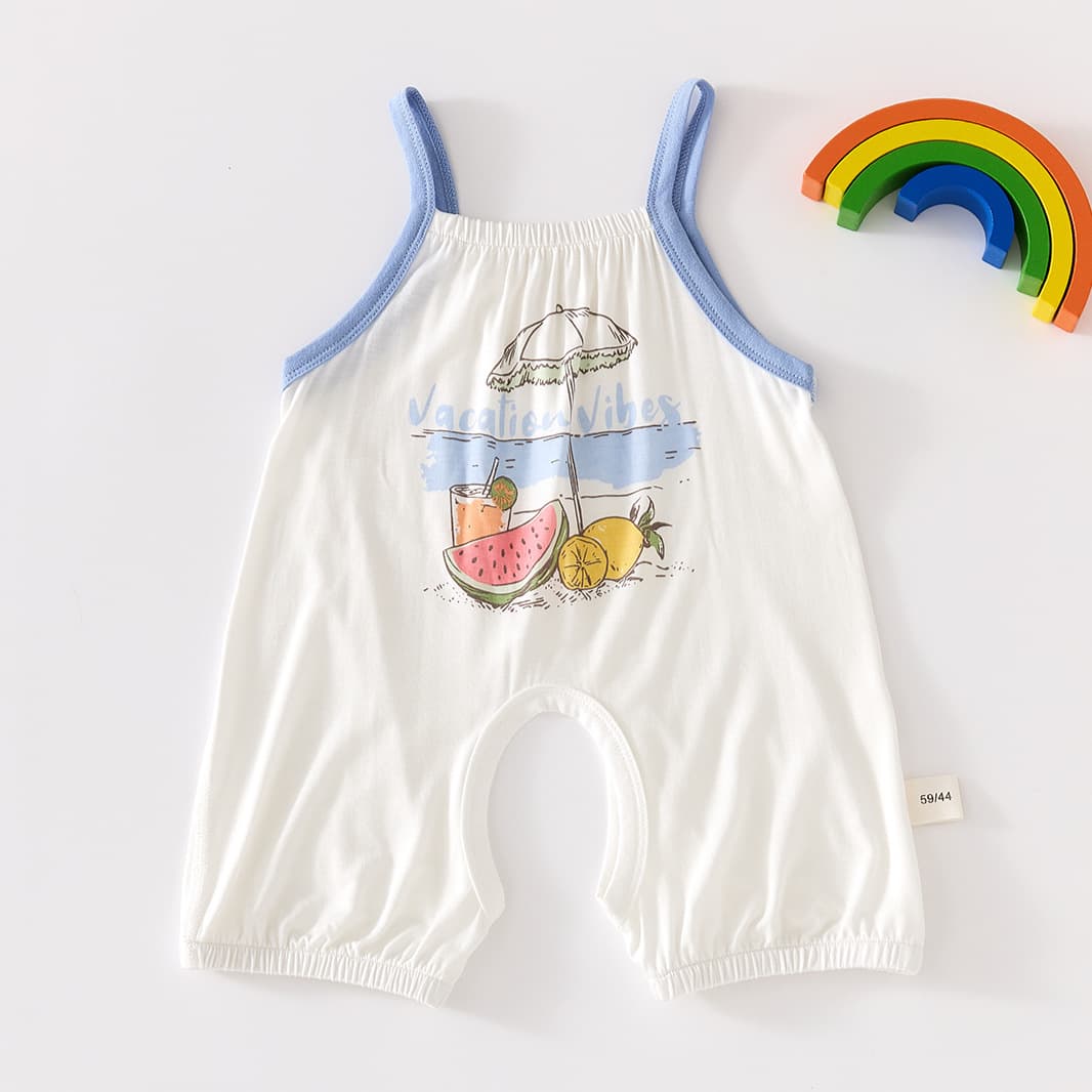 Summer Baby Suspender Bodysuit Newborn Romper Infant Breathable Sleeveless Adorable Vest