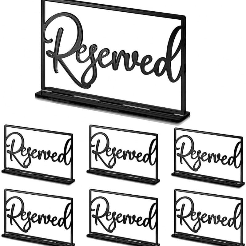 Acrylic reserved table mark wedding sign Wedding restaurant business office seat reservation sign