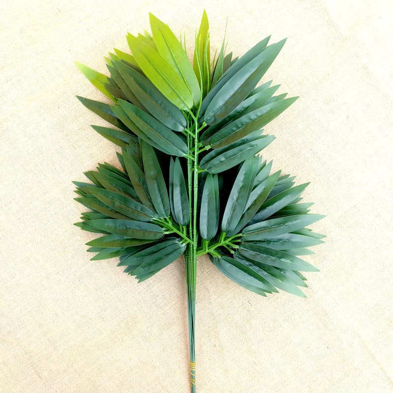 Laminated Artificial Bamboo Leaves Plastic Green Small Bamboo Leaves Landscape Bamboo Decoration Wholesale