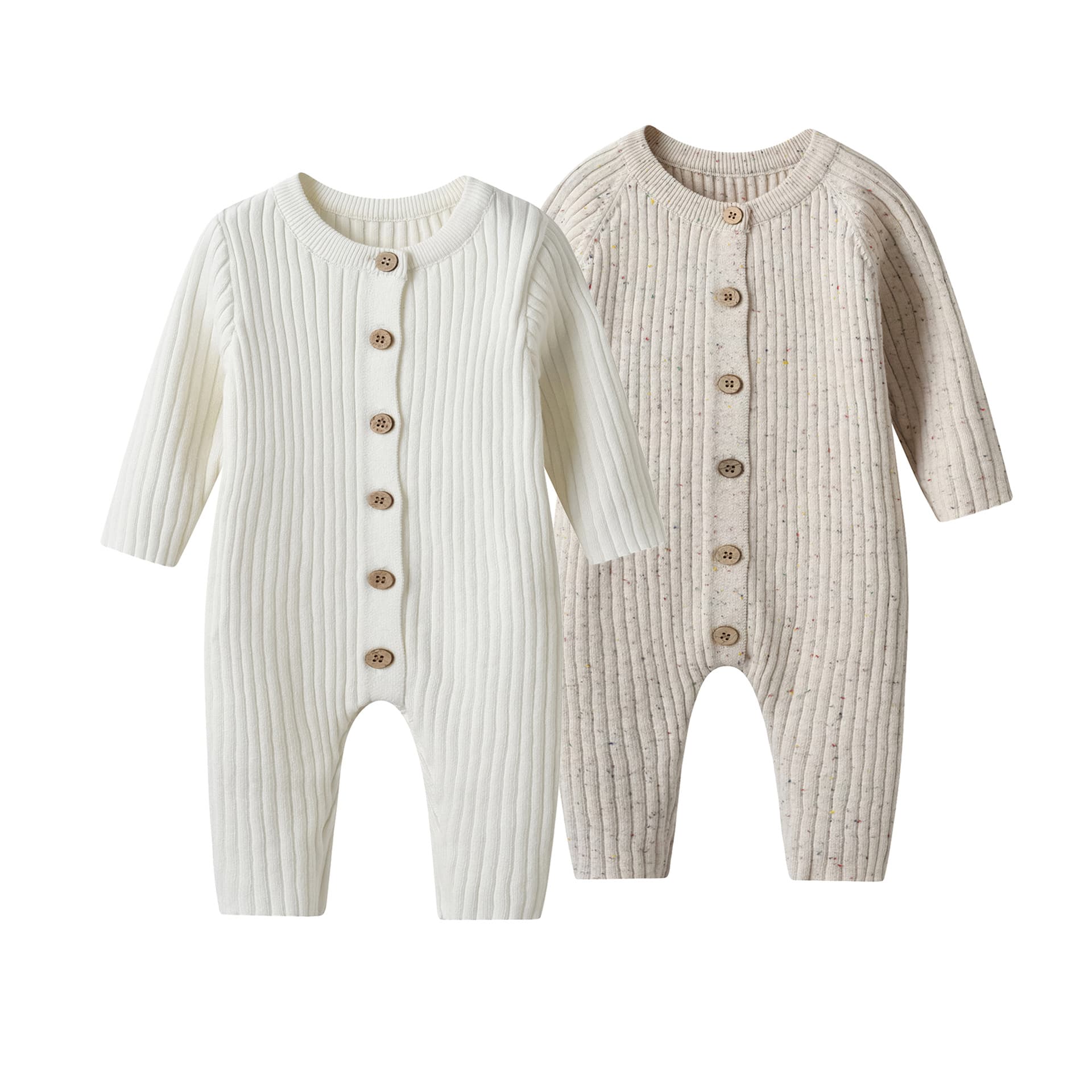 Korean Style Baby Romper Autumn Winter Pure Color Knitted Crawling Suit Unisex Sweater Hailie Long Sleeve No Hat Cotton Auro Mesa