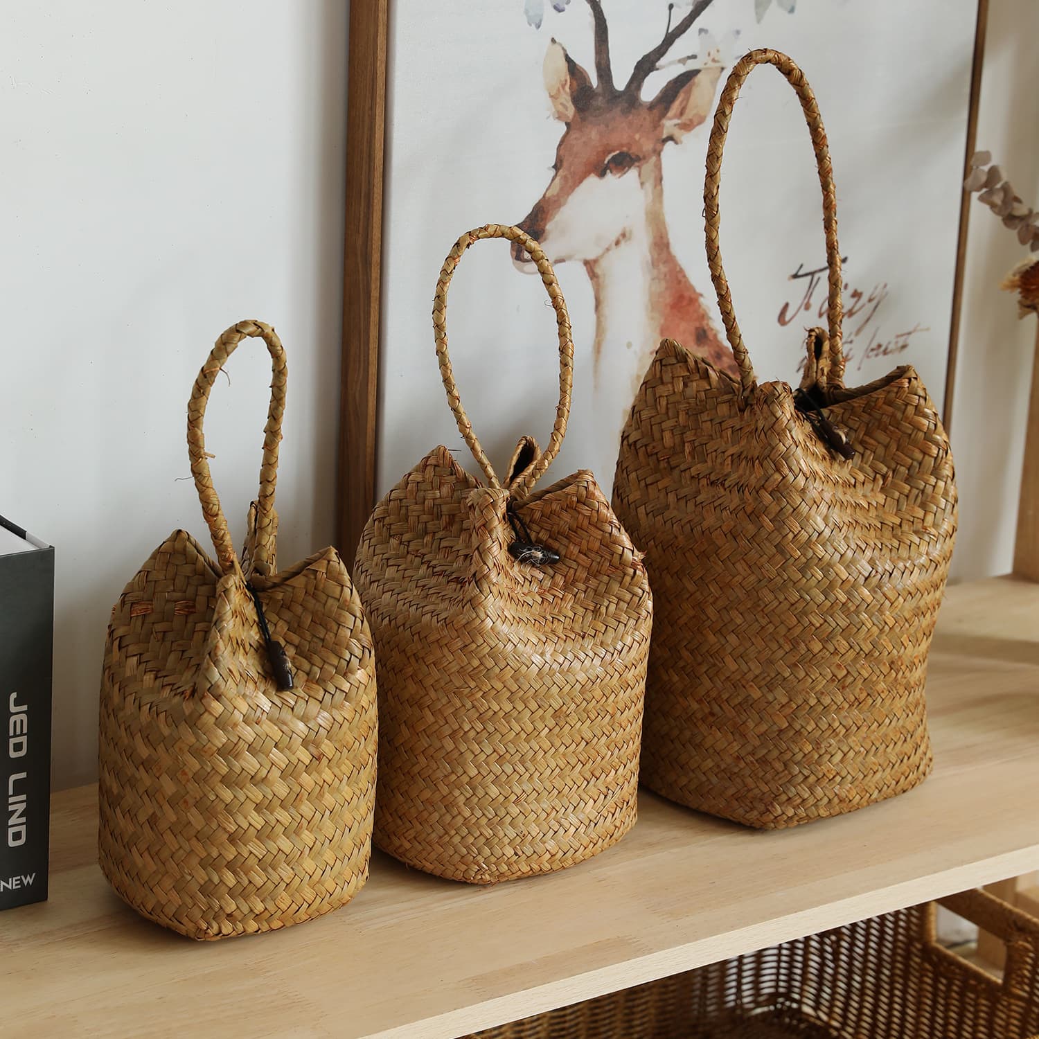 Chinese-Style Gift Box Packaging for Tea, Salted Duck Eggs, Rice Dumplings, Specialty Products, Traditional Chinese Wedding Favors, Straw-Woven Hand-Held Gift Basket
