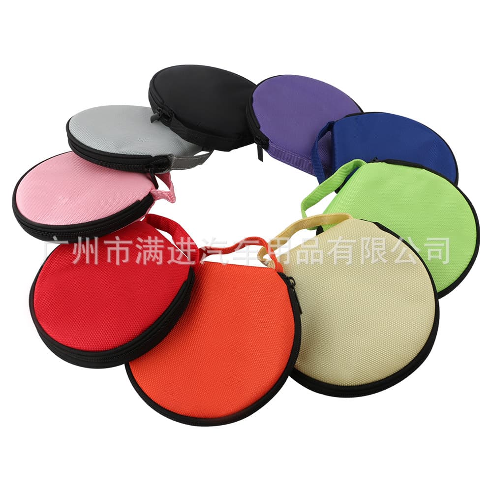 Large Capacity Oxford Fabric Car CD Case for Round Discs, Suitable for Home and Automotive Use