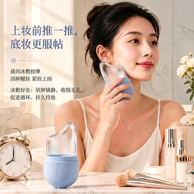 Multifunctional Silicone Face Ice Mask for Home Beauty Ice Massage Tool - Morning De-Puffing and Pore Tightening Ice Pack
