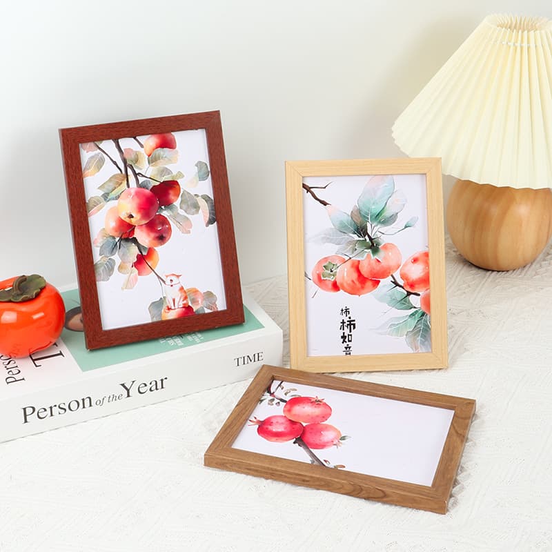 Export Special Simple Wooden Photo Frame 5 6 7 8 10 Inch Tabletop Wall Mount A4 Picture Frame Children's Portrait Memory Frame
