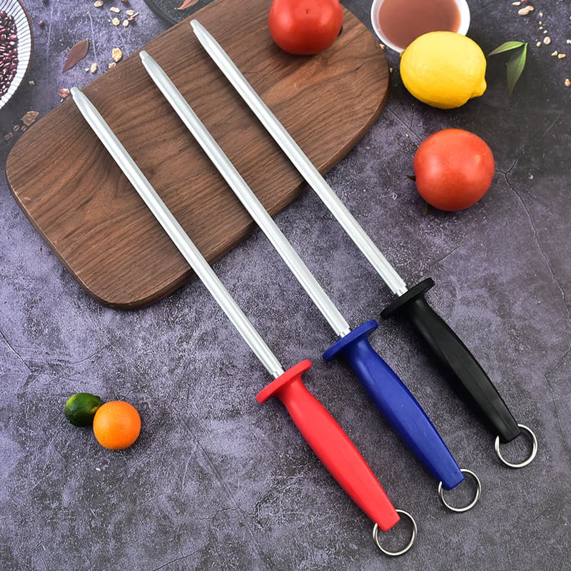 Butcher Sharpening Steel for Meat, Ultra-Fine Grit Sharpening Rod for Home and Commercial Use, Premium Diamond-Coated Knife Sharpener