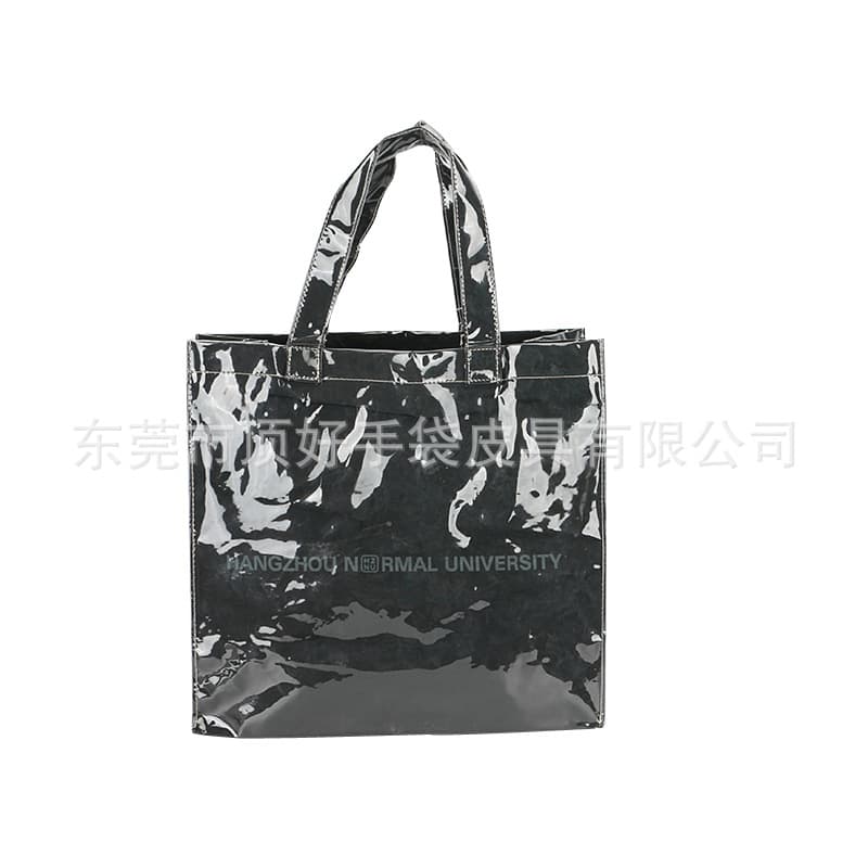 Custom New Tyvek Handbag Eco-Friendly Black Tyvek Shoulder Bag Ultra-Light Portable Shopping Bag