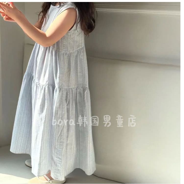 Bola Korean Children's Dress for Girls Summer Fashionable Princess Dress Fairy Vest Long Dress