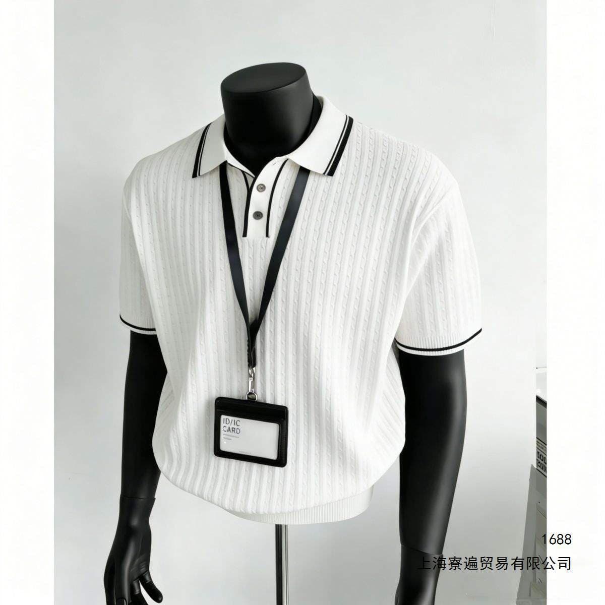 Color-blocked Lapel Polo Shirt for Men Summer 2026 New Knitted Short Sleeve Casual Top In Stock Wholesale Order