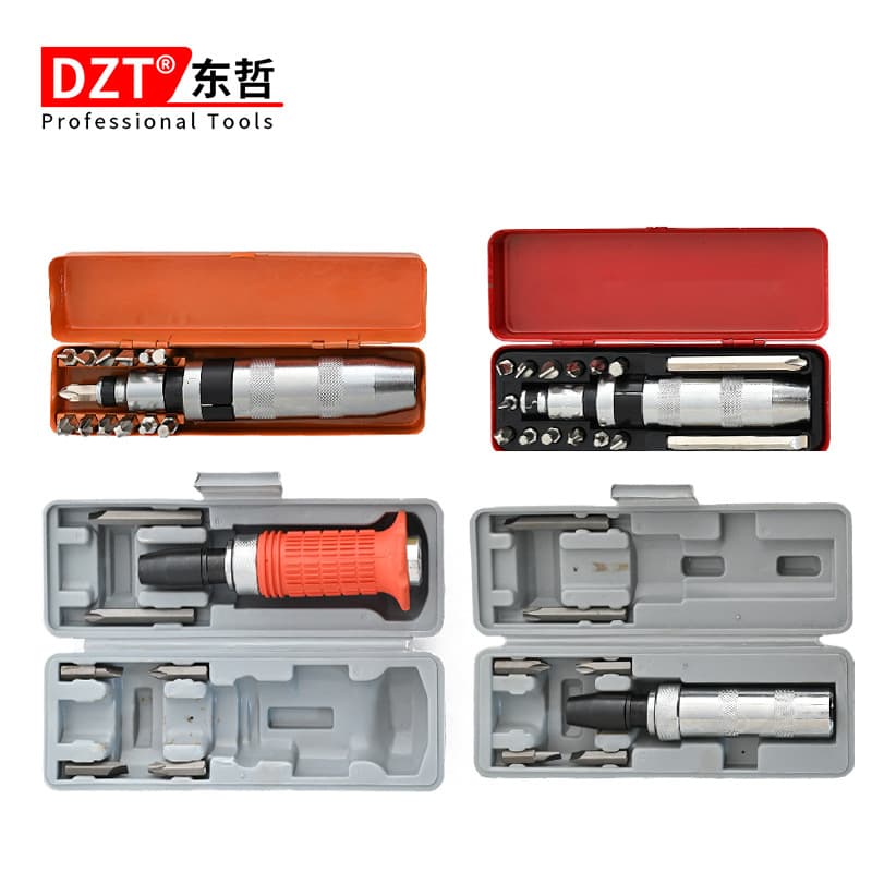 14-piece Impact Socket Set Mechanic Screwdriver Bit Set Iron Box Chrome Vanadium Steel Tool Manual Screwdriver Bit