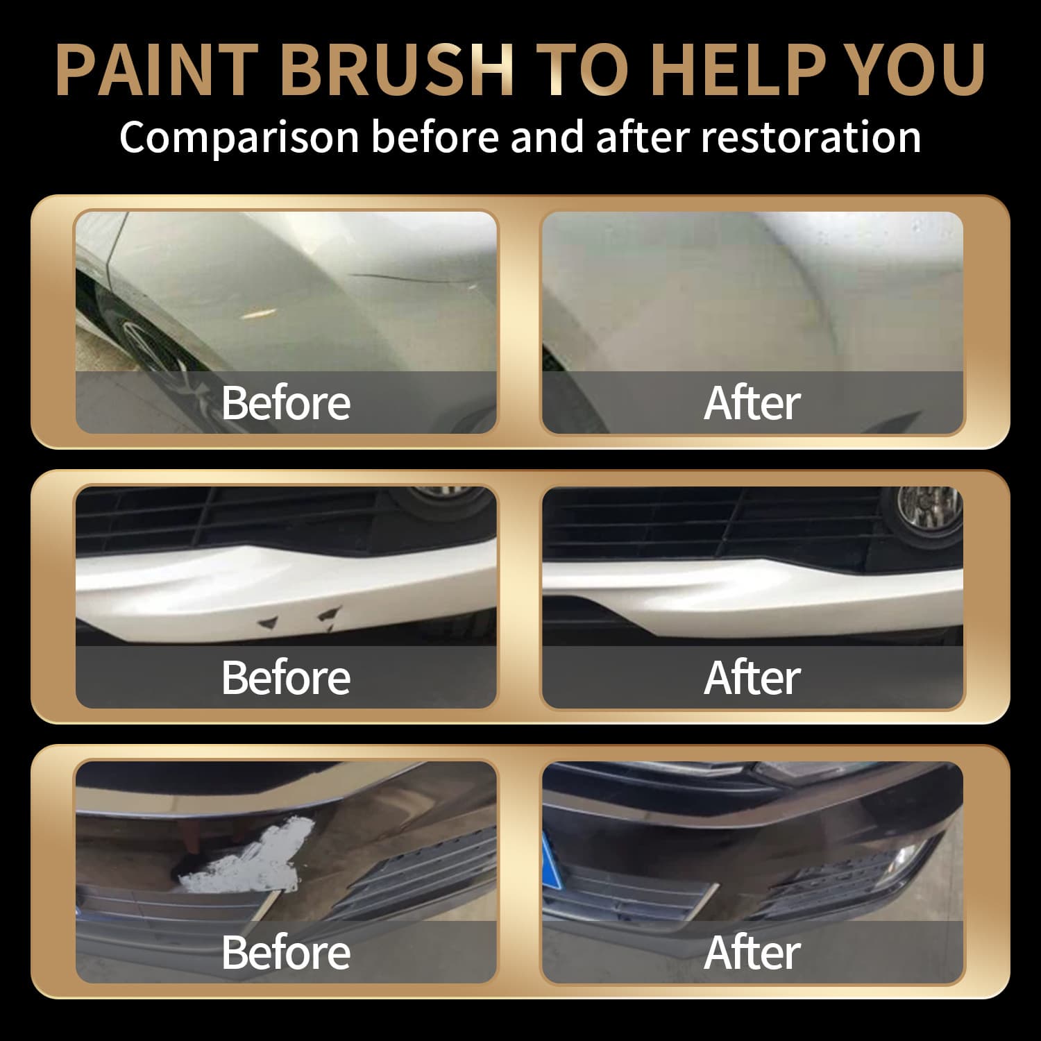 Cross-border Supply Car Touch-Up Paint Pen for Scratch Repair, Pearl White Black Scratch Fix Tool