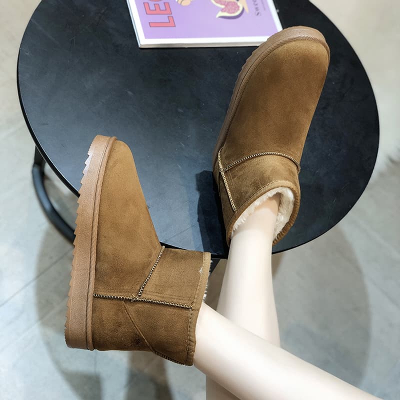 2025 Winter Fleece-Lined Flat Sole 5825 Classic Warm Cotton Shoes for Women Thick Sole Snow Boots Manufacturer