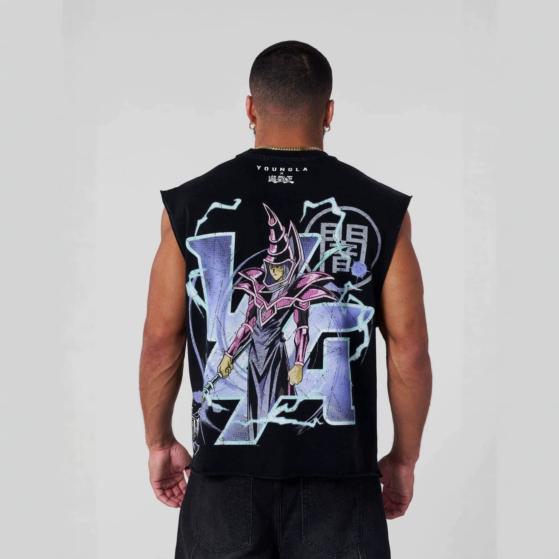 YOUNGLA joint Yu-Gi-Oh men's vest summer gym muscle sports casual fitness vest