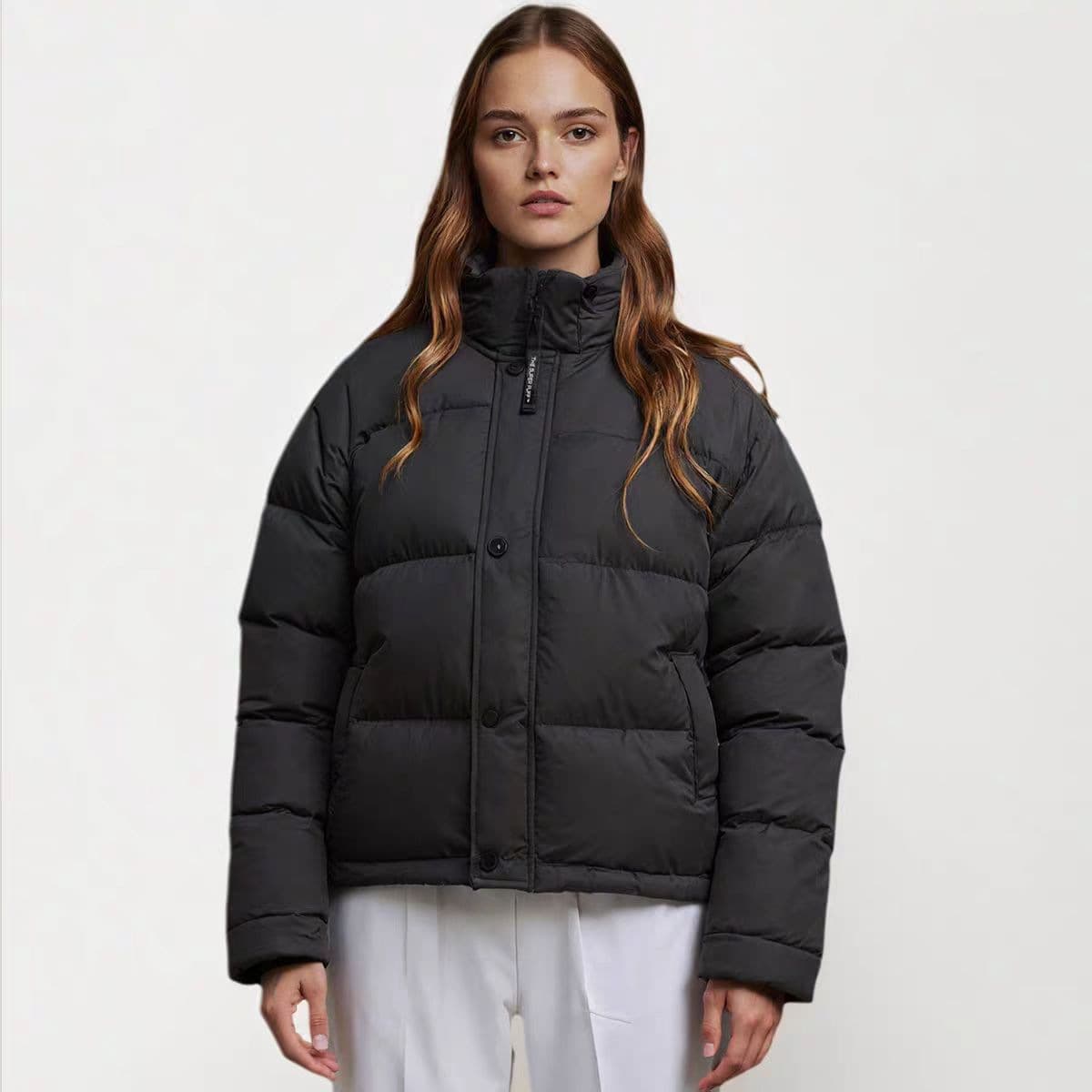 aritzia down jacket Ruby foam matte four-panel loose warm goose down jacket short bread coat for women