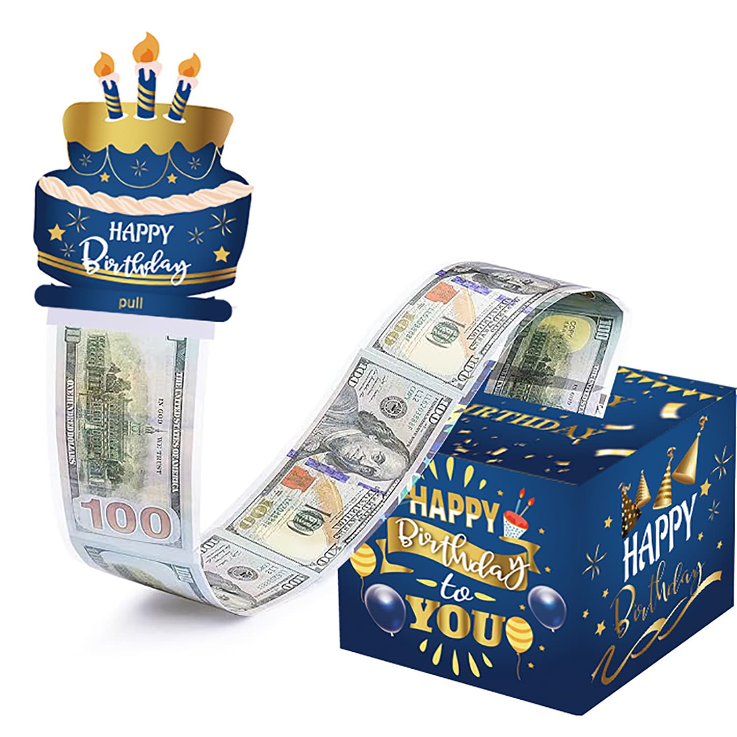 Birthday Cash Gift Folding Red Envelope Surprise Pull-out Cash Gift Box Party Decoration Setup