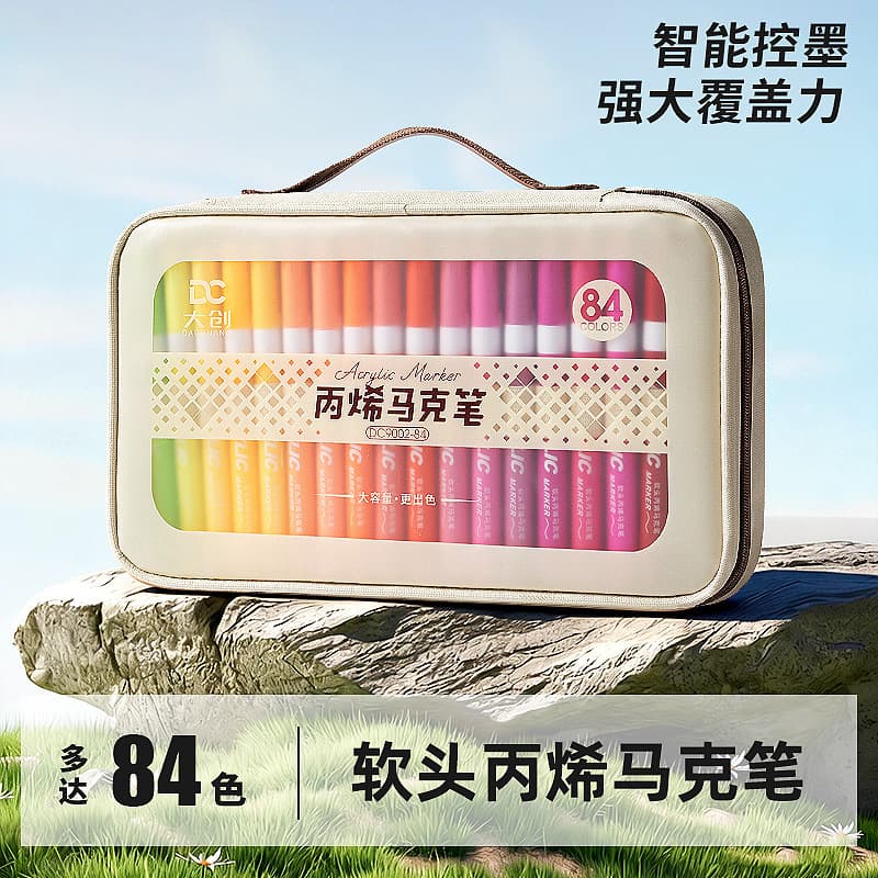 Acrylic Marker Pen Straight Liquid Soft Tip for Children's Hand Drawing, Anime Design, and Graffiti