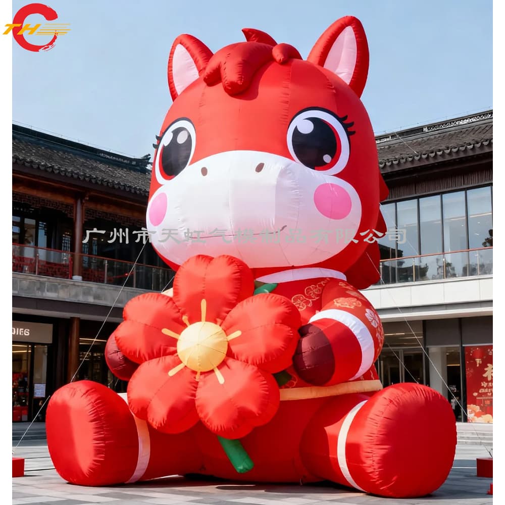 Year of the Horse Inflatable Mascot Custom Cartoon Large Inflatable Custom Processing Cartoon Inflatable Mascot