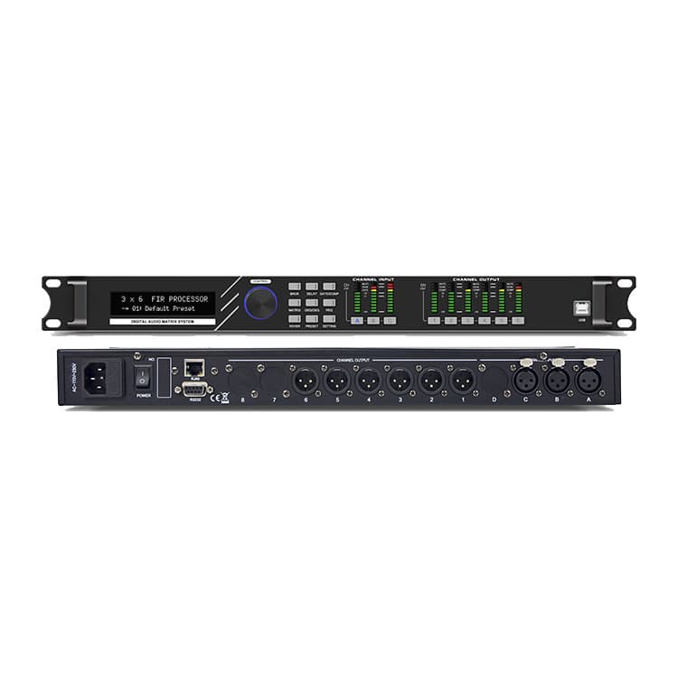 LC-306 3-In 6-Out Audio Processor for Stage Performance, Bar, Wedding, KTV Professional Audio Speaker Processing
