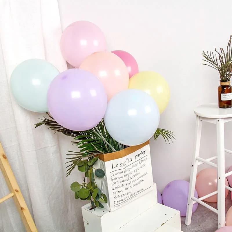 Macaron Balloons Dopamine Balloons Candy Balloons Wholesale Latex Balloons Macaron Color Series White Balloons