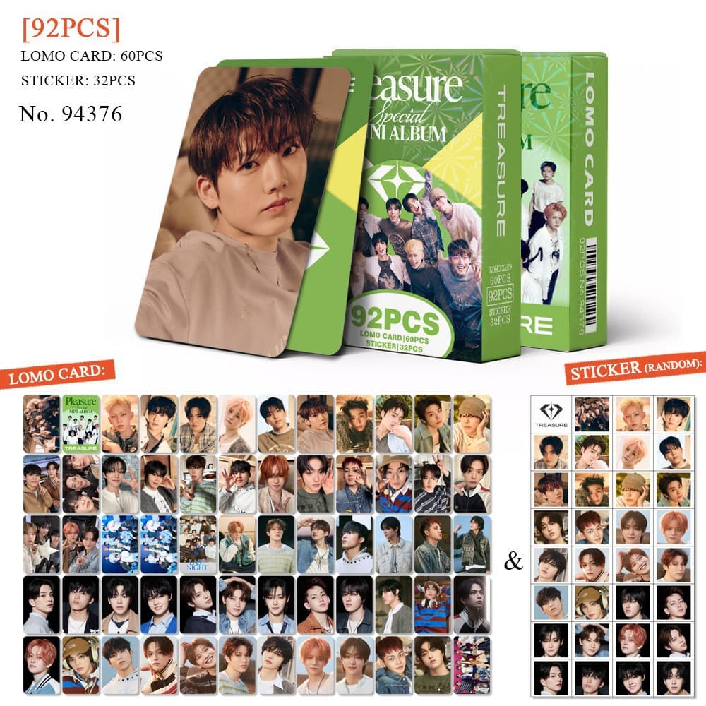 Cross-border pre-sale of 92 photocards exclusively for TREASURE’s new album PLEASURE to celebrate KPOP’s peripheral LOMO photocards