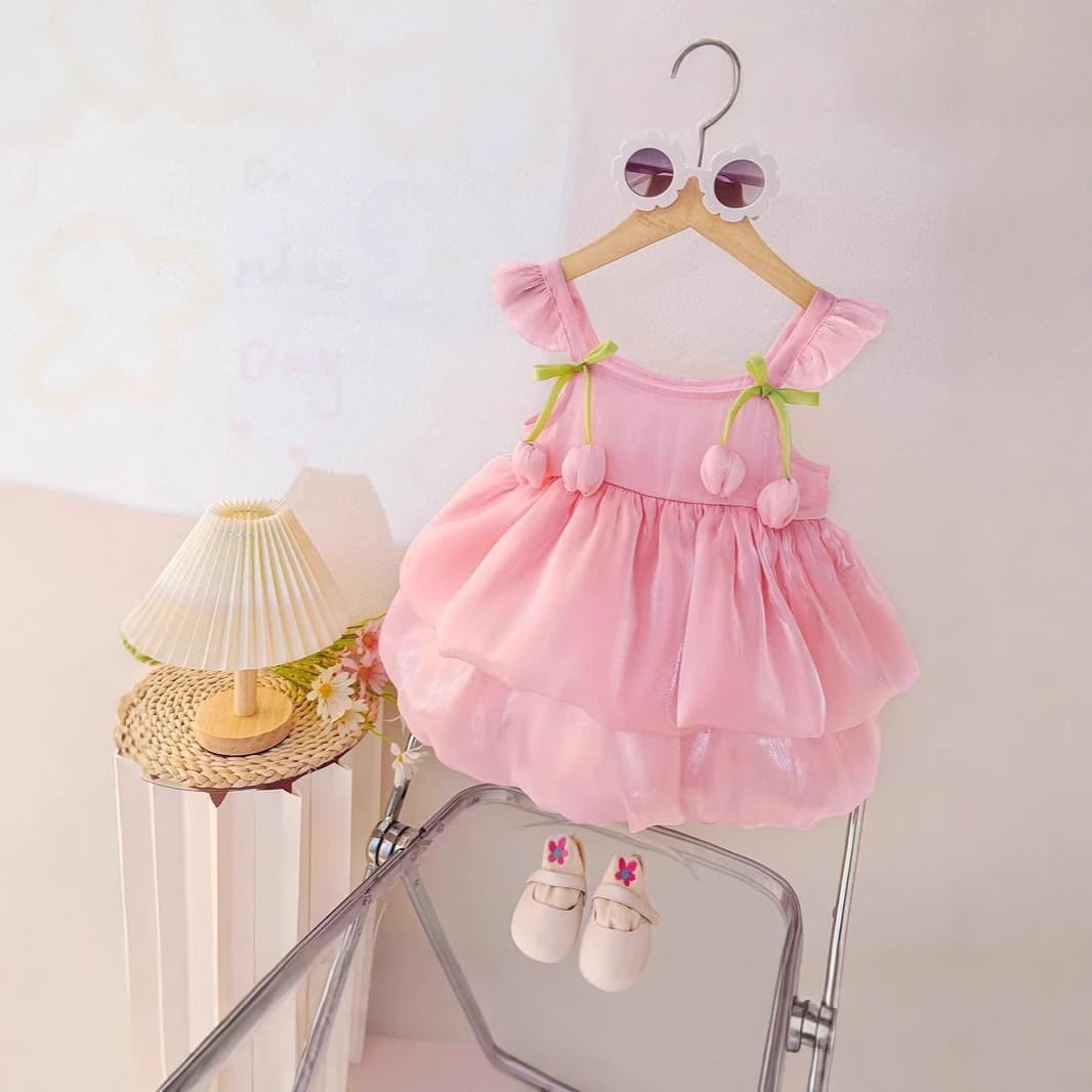 New Summer Princess Dress Cute Puffy Dress Baby Girl Dress Vest Dress Fashion Korean Style