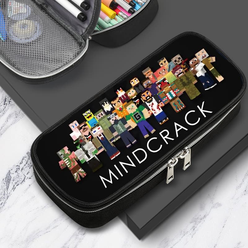 Minecraft My World Pencil Case Large Capacity Mc Children's Pencil Box Him Stationery Box Primary School Boys