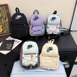 Outdoor Color-block Drawstring Hiking Backpack, Korean Style Versatile Casual Simple Backpack, Large Capacity Student School Backpack for Women