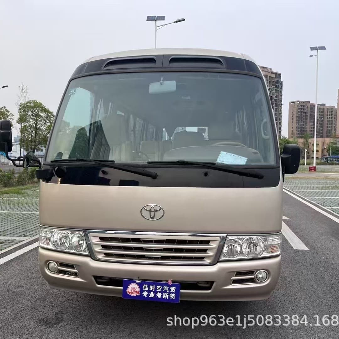 Cross-border Export Coaster 23 Seats Medium Coach Tourist Sightseeing Reception Vehicle Automatic Door Adjustable Comfort Seats