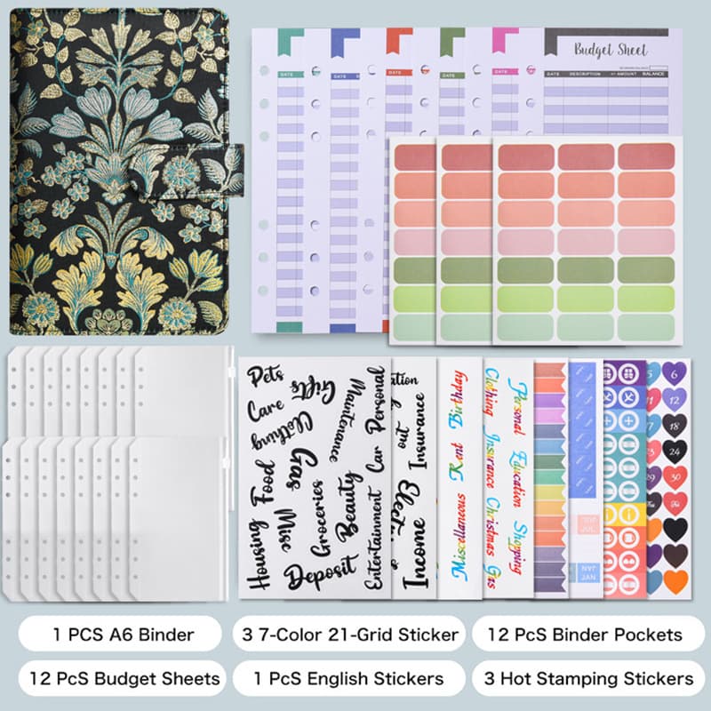 Amazon Texture Journal Notebook European American Macaron Cash Budget Ledger Financial Planning Loose-leaf Notebook