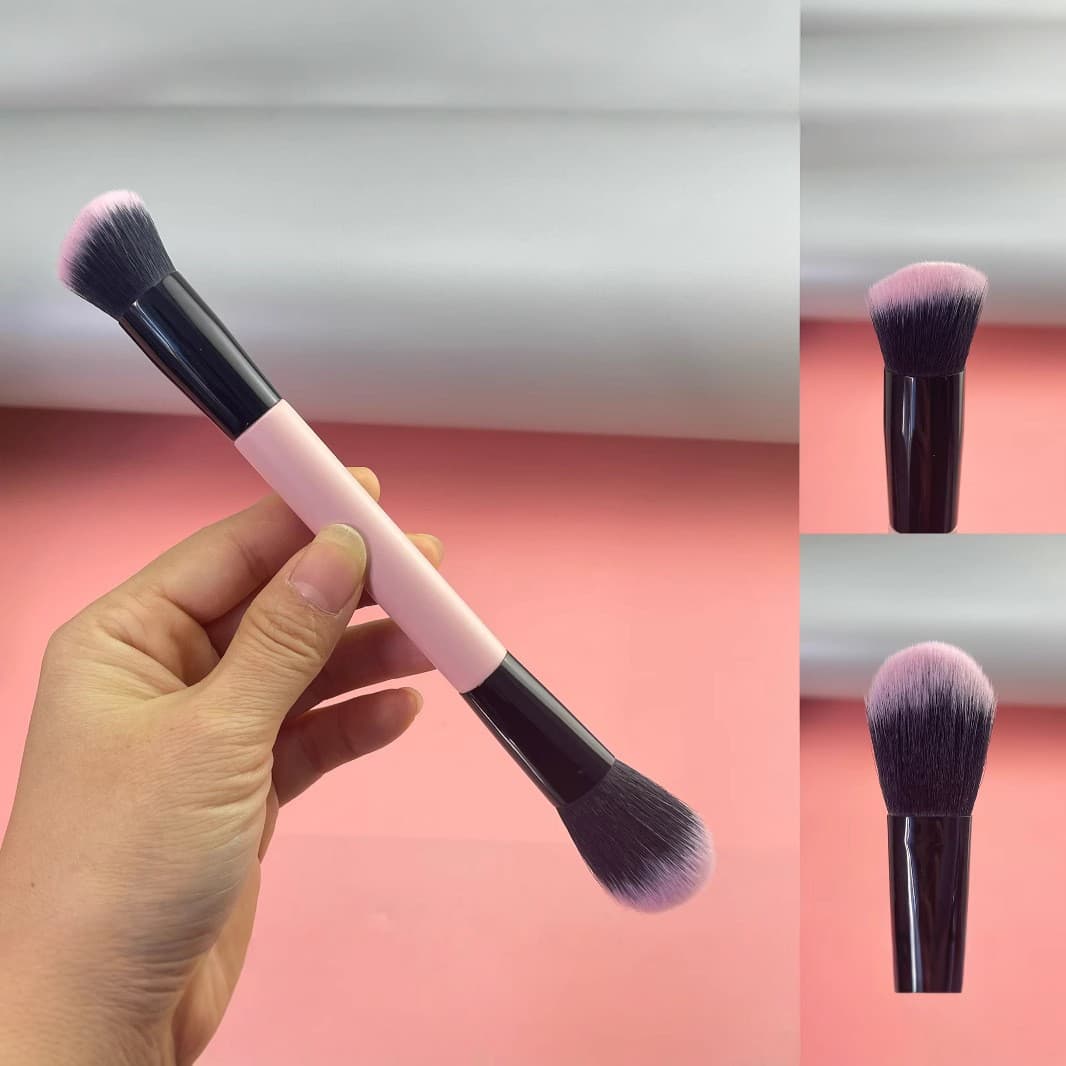 Factory Hot Sale Multifunctional Blush Brush Makeup Tool Brush Single Pack Portable Dual-Ended Makeup Brush Wholesale