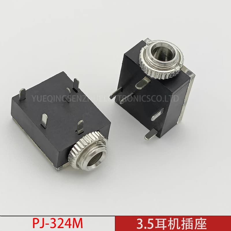 3.5 Headphone Socket PJ-324/324M 3.5MM Audio Video Socket Transparent Cover Dual-channel Socket