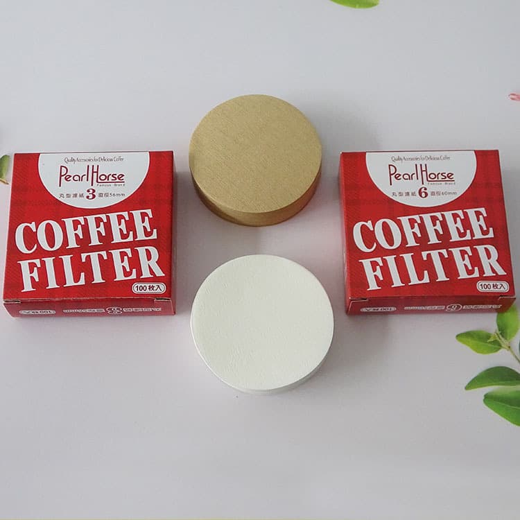 Vietnamese pot filter paper round 100 pieces, Moka pot hand drip filter cup 369 natural color and white drip coffee filter paper.