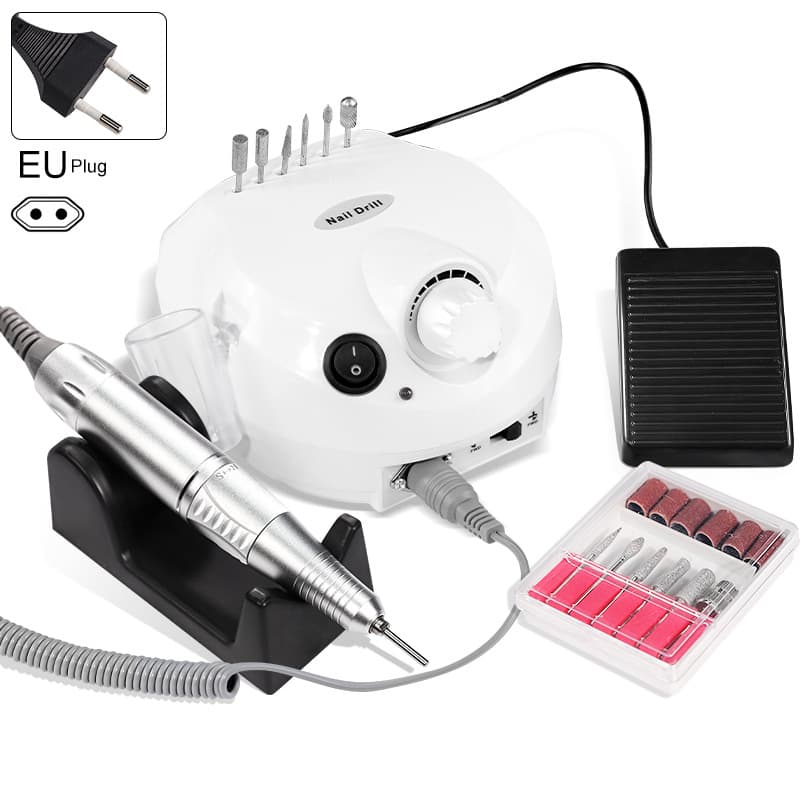 High-Power Nail Drill Machine 35000rpm Manicure Grinder Nail Remover Tool White/Pink Color Available in Stock for Export