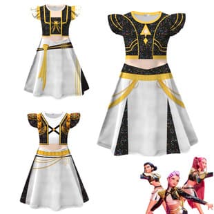 In Stock! New Cross-Border Girls' Flutter Sleeve Milk Silk Dress