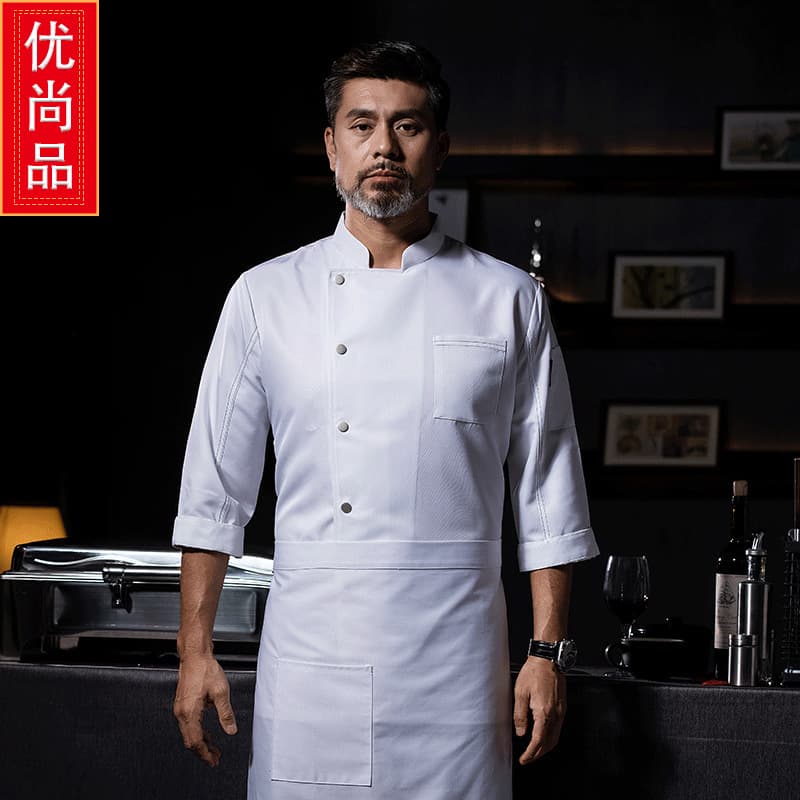 Chef Uniform Long Sleeve for Women, Western Restaurant, Bakery, Kindergarten, Fashion Spring/Summer Style, Men's Chef Coat