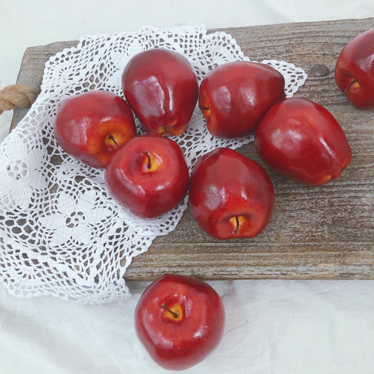 Simulated Red Delicious Apple Models Fake Apples Fruit Displays Supermarket Fruit Shop Cabinet Decorations Kindergarten Early Education Props