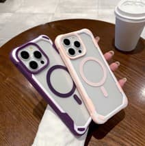 Two-tone spliced airbag drop-proof case for Apple 17 Pro Max, new iPhone 16 magnetic case for men and women