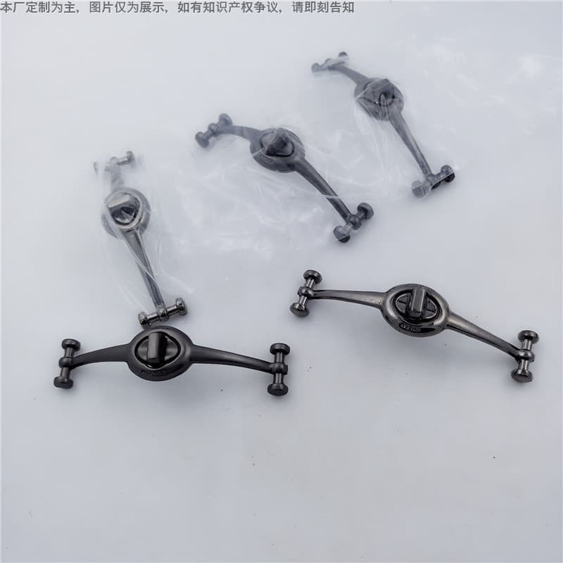 Small hardware for loafers, shoe materials and accessories, fog gun buckles for men's shoes, alloy curved leather decorations, bag buckles.