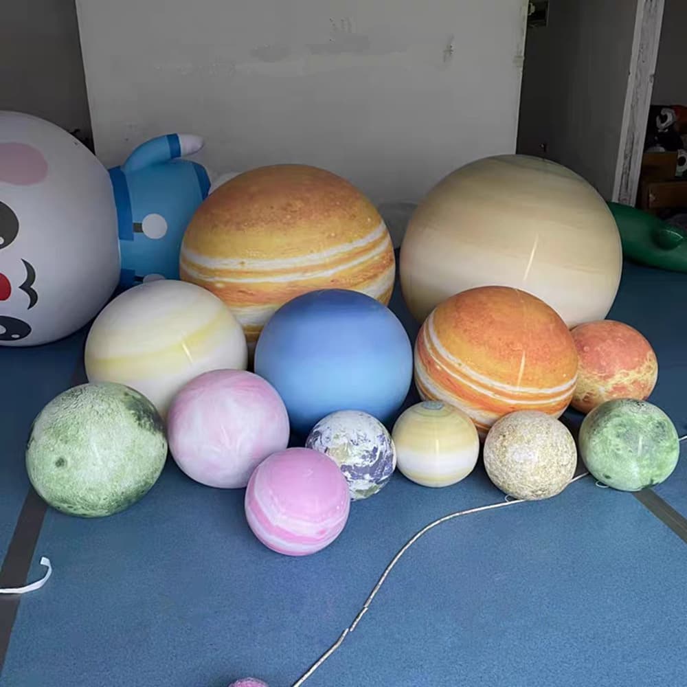 Internet celebrity luminous inflatable moon outdoor camping check-in device large simulated moon shopping mall presentation inflatable moon