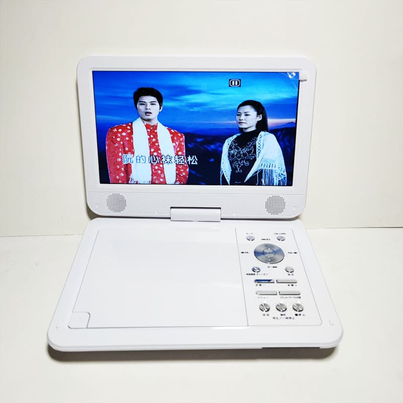 Japanese Import Portable DVD Player with Auto Disc Reading, White Color and Other Features