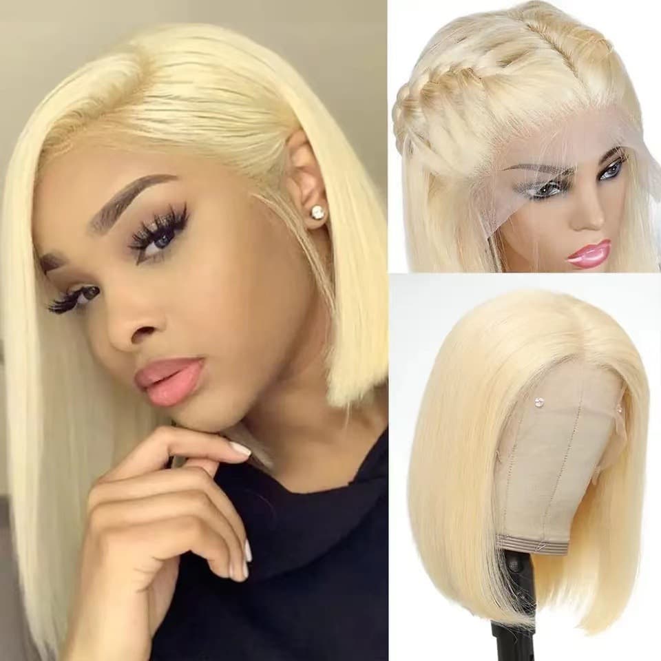 European and American Fashion Wig 12A Vietnam Bone Straight Bob Human Hair Wigs Front