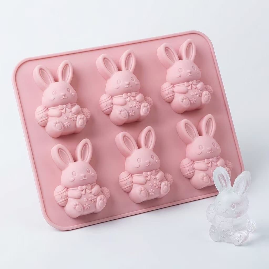 Cross-border Amazon Easter Bunny Silicone Mold Easter Bunny Silicone Ice Cube Mold